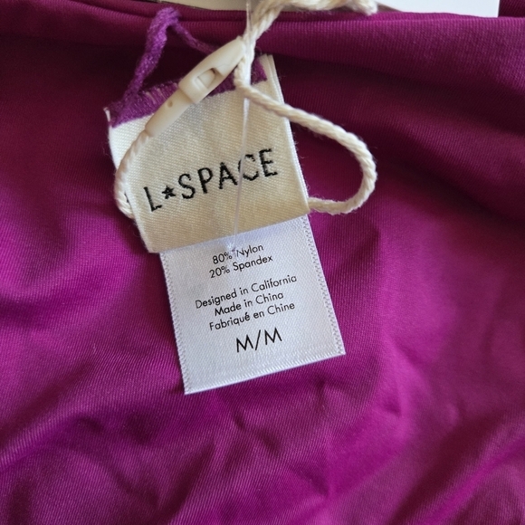 New L*Space Jada Bitsy Bikini Bottom In Berry-Pimento NWT Medium - Picture 9 of 10